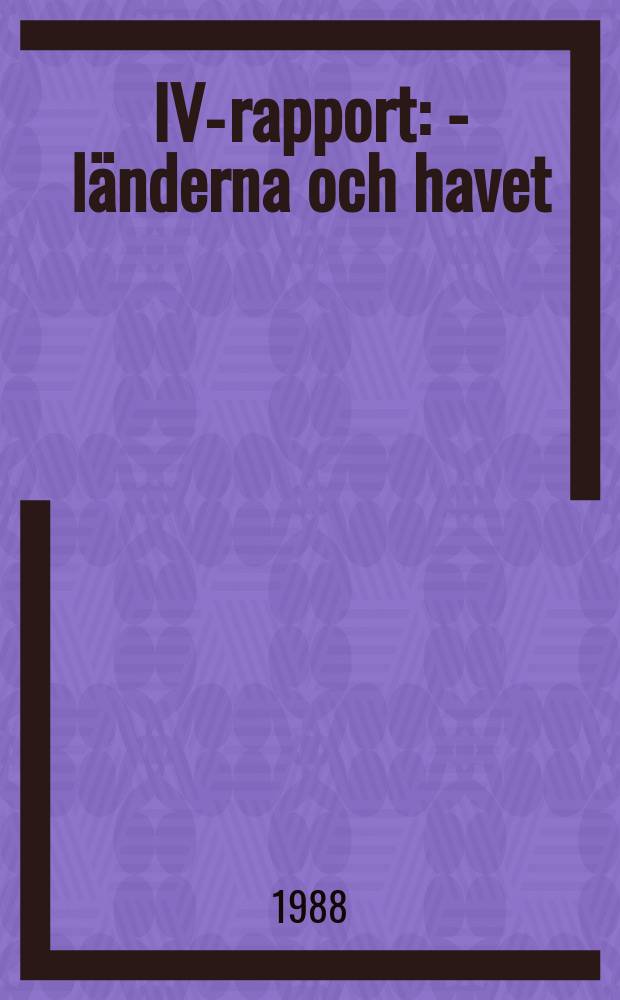 IVA- rapport : U- länderna och havet