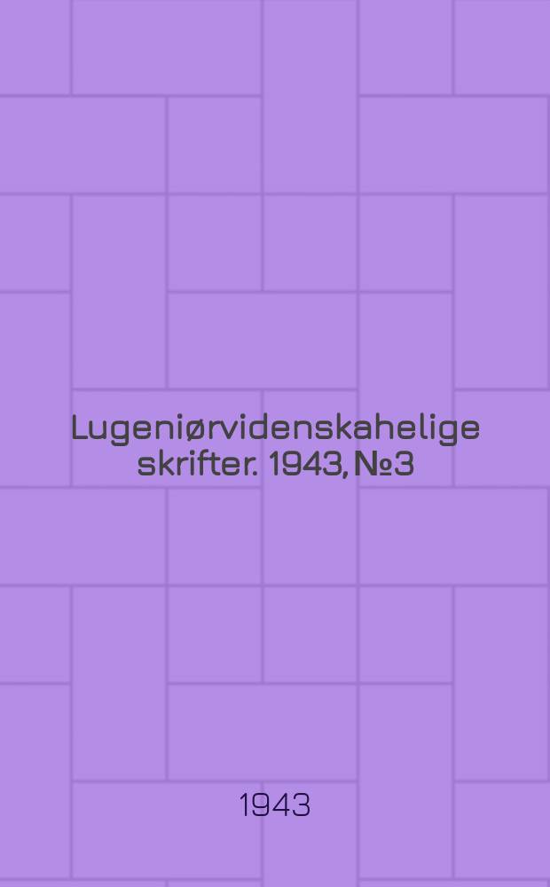Lugeniørvidenskahelige skrifter. 1943, №3 : Indhaling af uarmerede Telefonkabler i Cementrørledninger