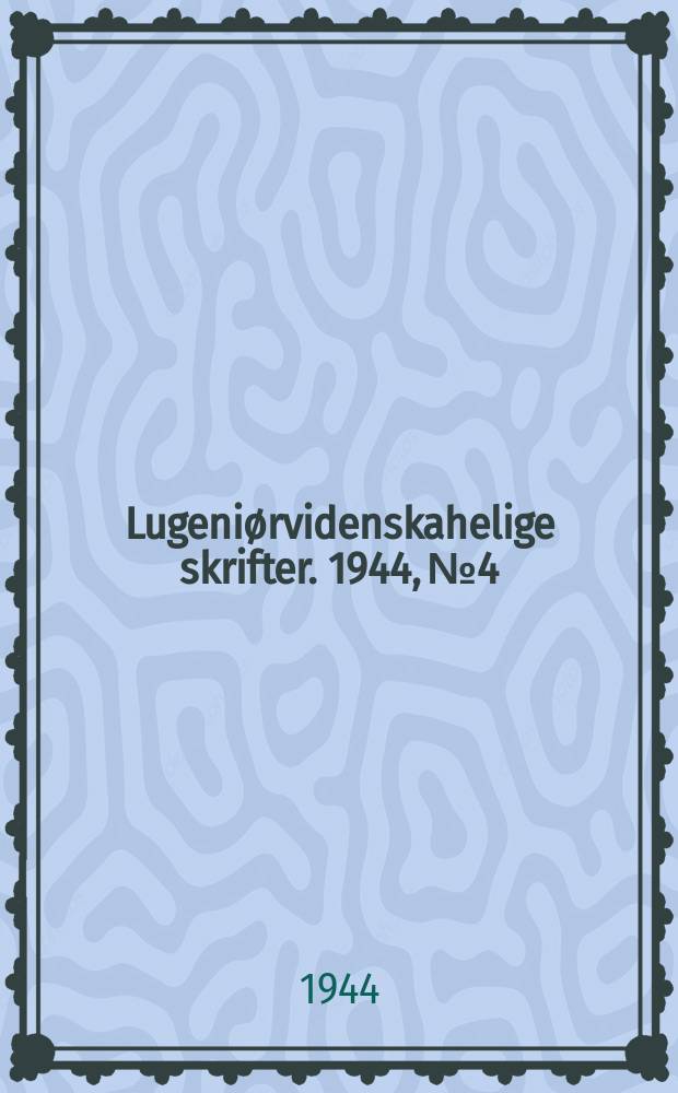 Lugeniørvidenskahelige skrifter. 1944, №4 : The Padding Condenser Supplement