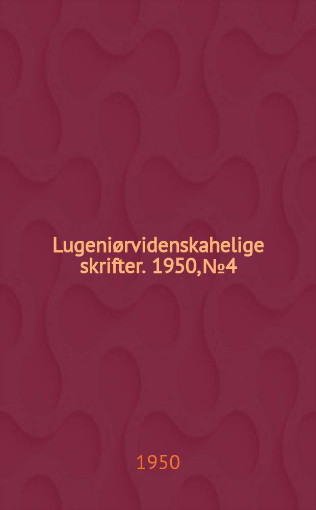 Lugeniørvidenskahelige skrifter. 1950, №4 : Flyveaskeudskillere (stovuoskillere) og nogle dermed forbundne problemer