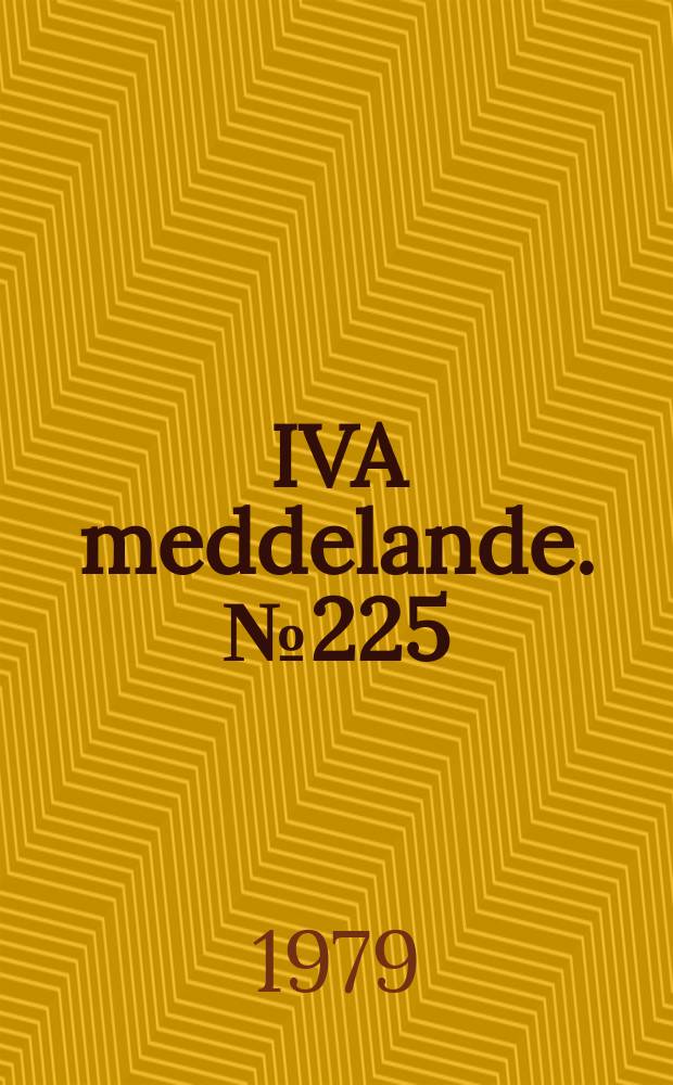 IVA meddelande. №225 : Jord-och-bergdynamik