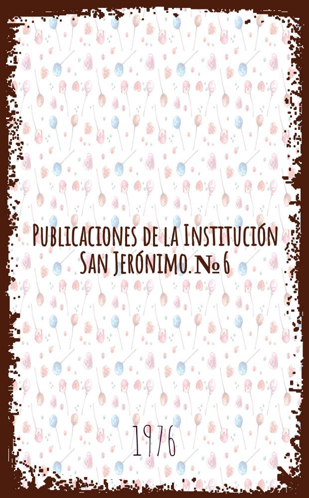 Publicaciones de la Institución San Jerónimo. №6 : Estudie del Salmo