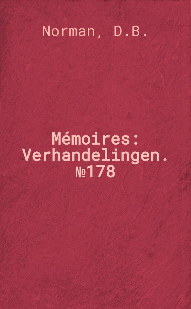 Mémoires : Verhandelingen. №178 : On the Ornithischian dinosaur Iguanodon bemissartensis