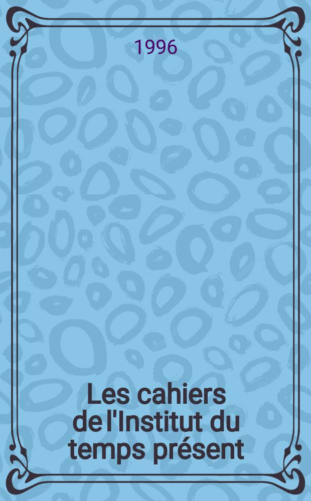 Les cahiers de l'Institut du temps présent : Suppl. du Bull. de l'IHTP. №35 : Pour une nouvelle historiographie de l'URSS