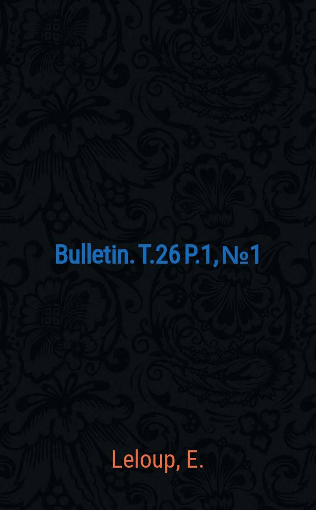 Bulletin. T.26 P.1, №1 : Á propos de certains Acanthochitons Notoplax H. Adams, 1861