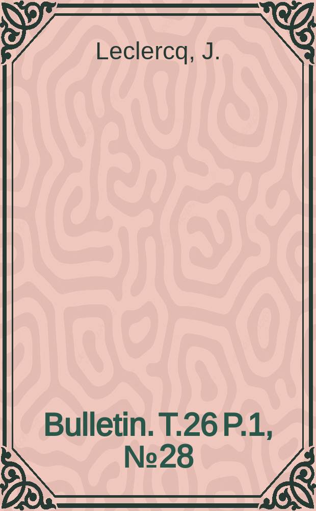 Bulletin. T.26 P.1, №28 : Remarques sur les Crossocerus du sons-genre Blepharipus Lepeletier et Brulle, 1834 (Syn. Acanthocrabro Perkins, 1913) (Hym. Sphecidae crabroninae)