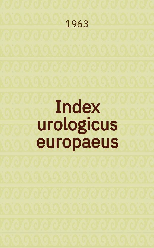Index urologicus europaeus