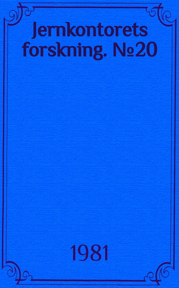 Jernkontorets forskning. №20 : Sulfidmalmshanteringens b&ouml;rjan vid Garpenberg ...