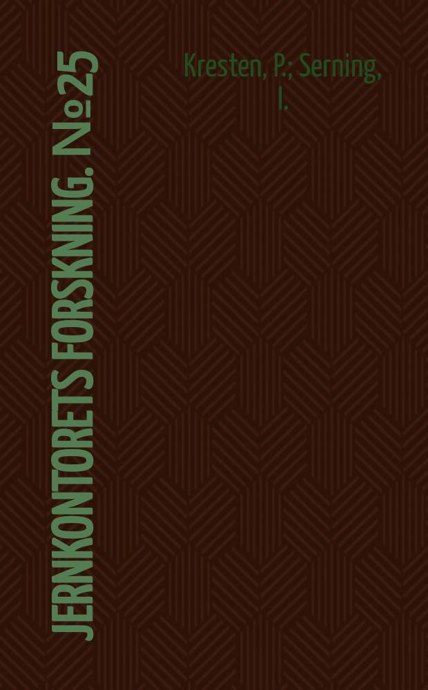 Jernkontorets forskning. №25 : The calculation of normative constituents ...
