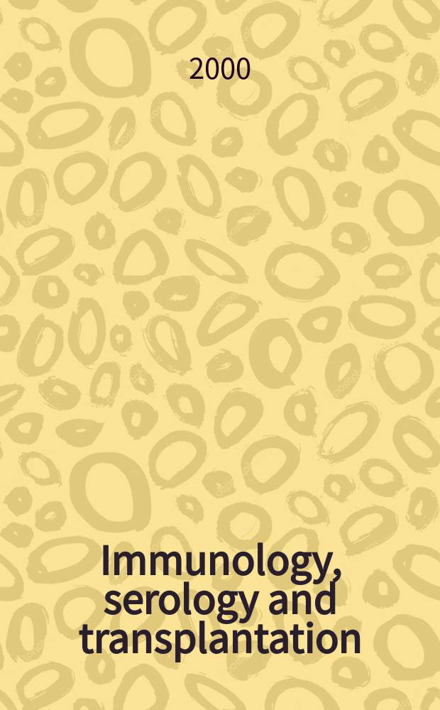 Immunology, serology and transplantation : Section 26. of Excerpta medica. Vol.94, №5