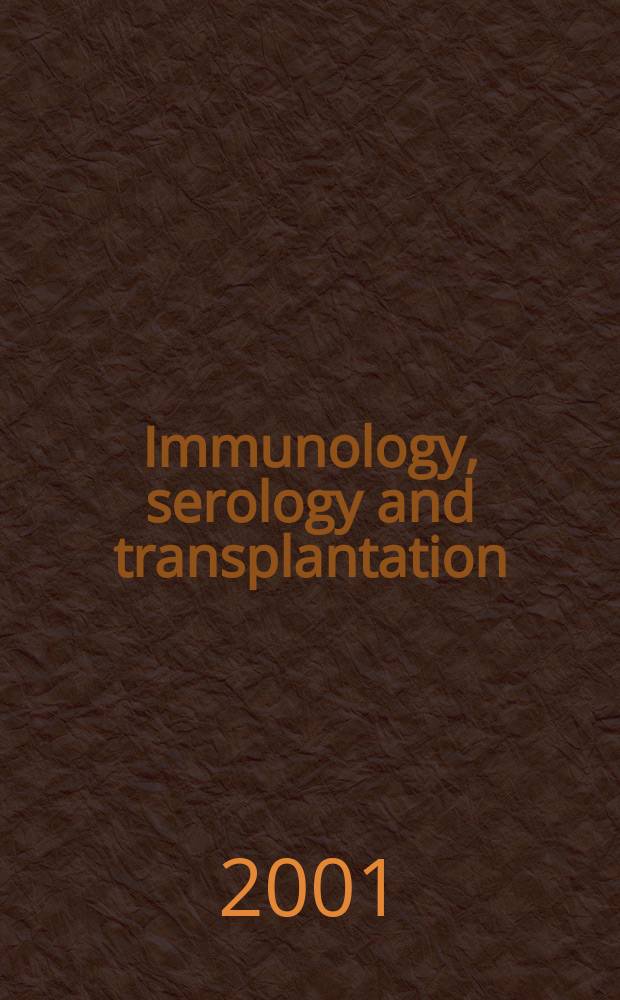 Immunology, serology and transplantation : Section 26. of Excerpta medica. Vol.96, №7