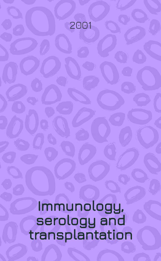 Immunology, serology and transplantation : Section 26. of Excerpta medica. Vol.97, №1
