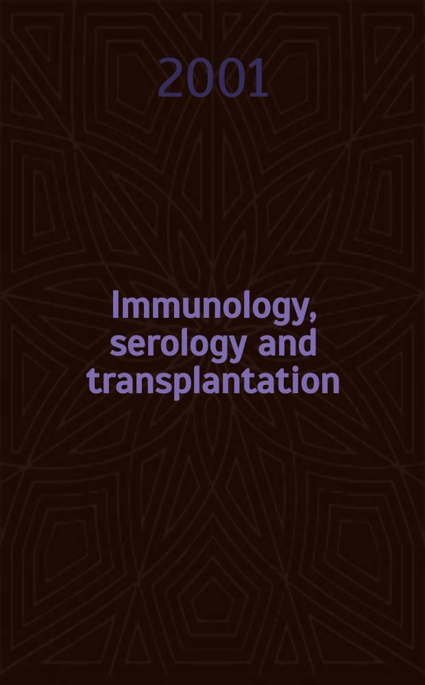 Immunology, serology and transplantation : Section 26. of Excerpta medica. Vol.98, №5