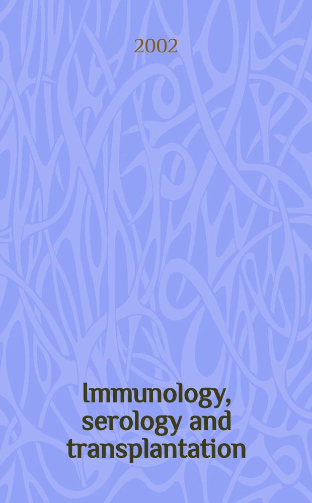 Immunology, serology and transplantation : Section 26. of Excerpta medica. Vol.101, №2