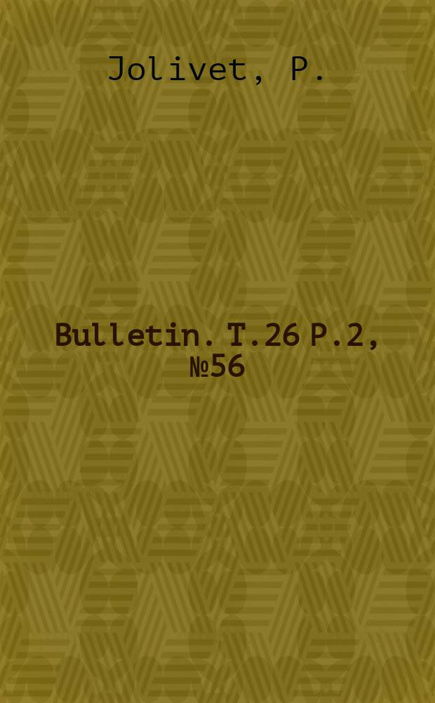 Bulletin. T.26 P.2, №56 : Rectifications de nomenclature chez les Chrysomeloidea
