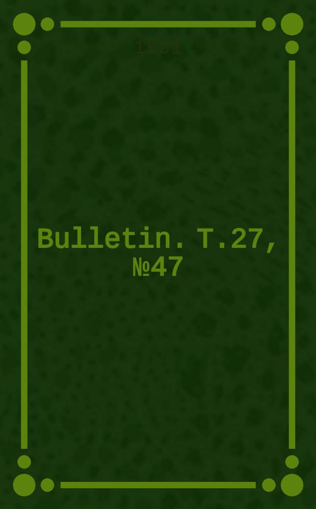 Bulletin. T.27, №47 : Les sclérites pleuraux du thorax de Campodea (Insectes aptérygotes)