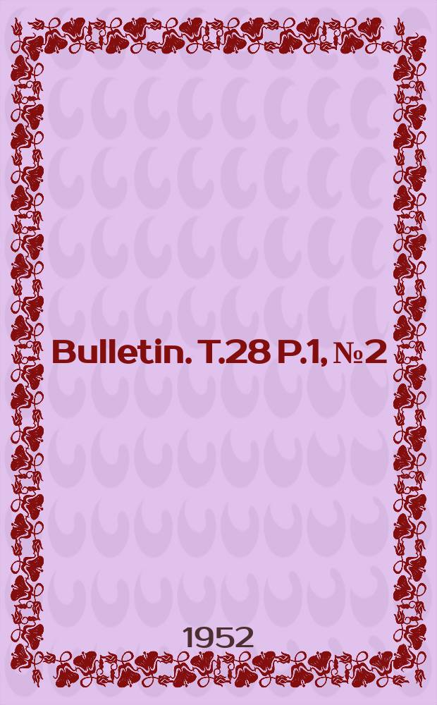 Bulletin. T.28 P.1, №2 : Seconde note préliminaire sur les Tachinaires du Congo belge