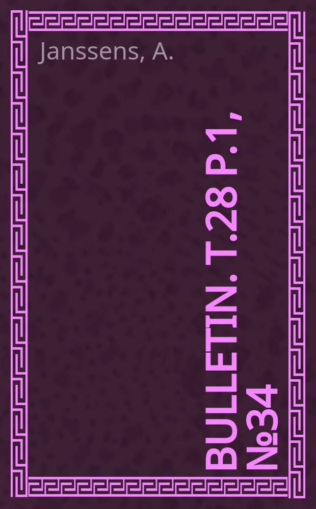 Bulletin. T.28 P.1, №34 : Contribution à l'étude des coléoptères lamellicornes