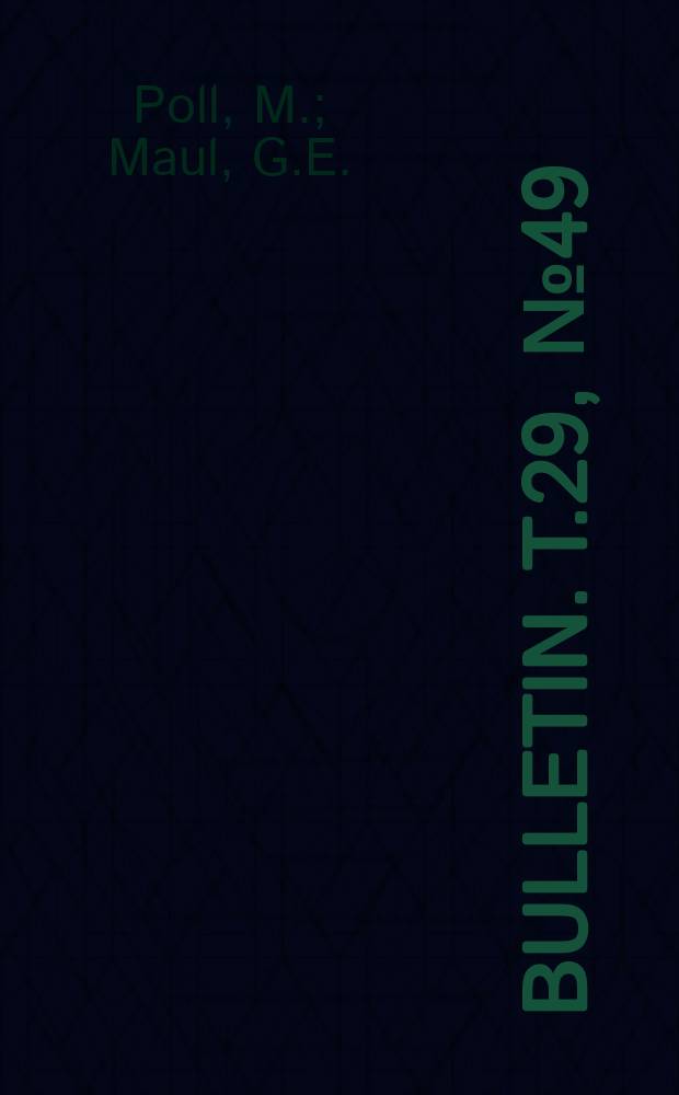 Bulletin. T.29, №49 : Description de Dentex angolensis, esp&egrave;ce nouvelle d'une grande importance &eacute;conomique, de la c&ocirc;te occidentale d'Afrique tropicale