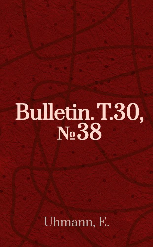 Bulletin. T.30, №38 : Beitrag zur Kenntnis der Hispinae (Coleopt. Chrysomelidae)