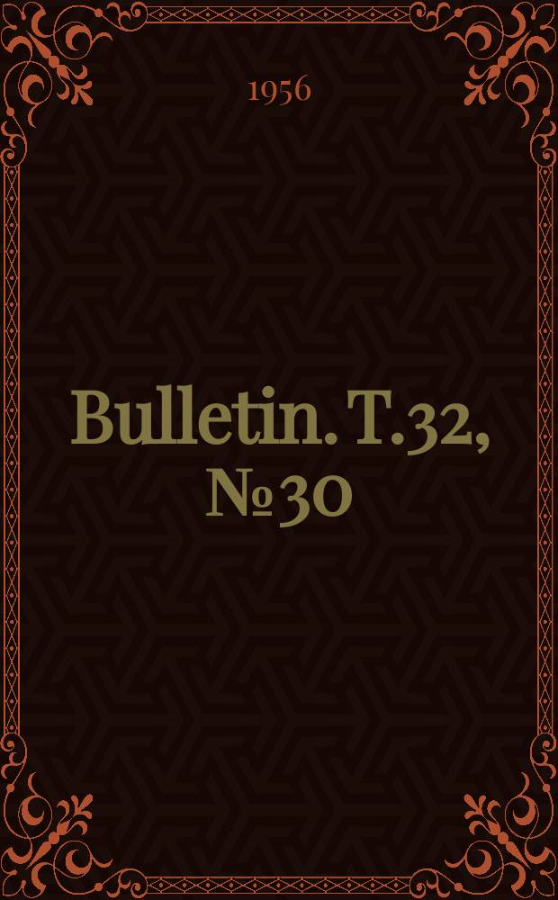 Bulletin. T.32, №30 : Étude palynologique de la Fange aux Mochettes à Samrée