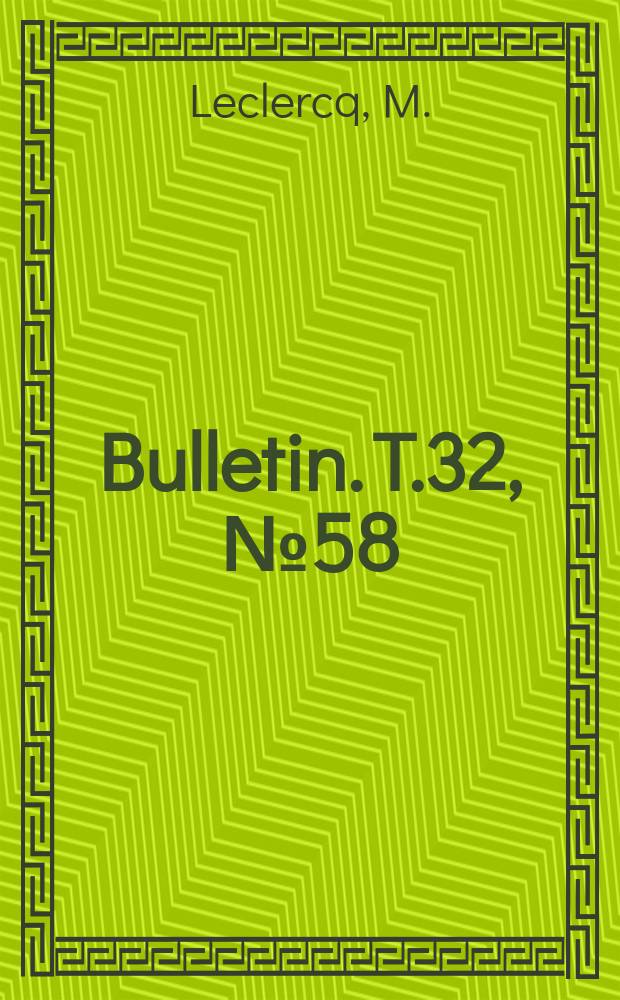 Bulletin. T.32, №58 : Tabanidae (Dipt.) d'Italie