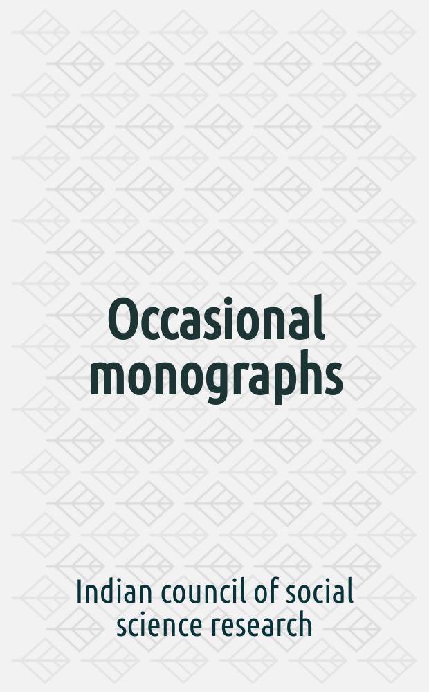 Occasional monographs