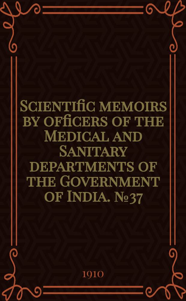 Scientific memoirs by officers of the Medical and Sanitary departments of the Government of India. №37 : Investigations on Bengal jail dietaries