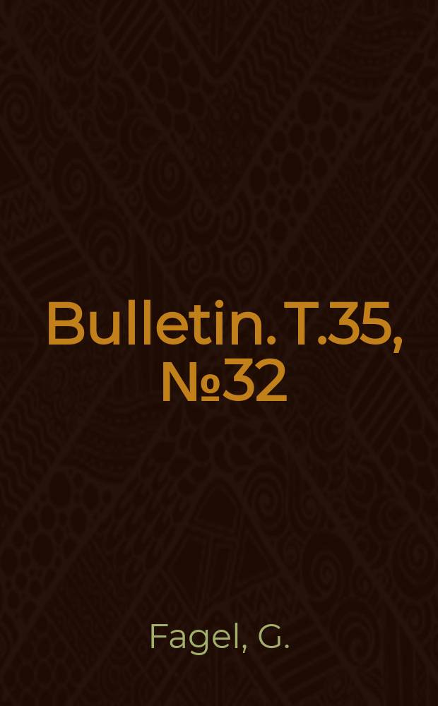 Bulletin. T.35, №32 : Contribution à la connaissance des Staphylinidae