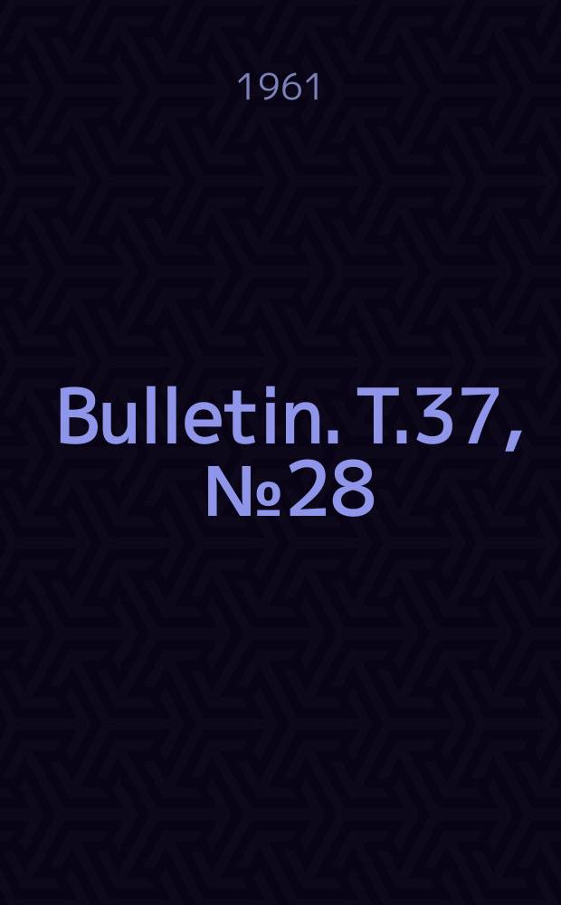 Bulletin. T.37, №28 : La nymphe et la position systématique de Limnoecetis Tanganicae Marlier (Trichoptera)