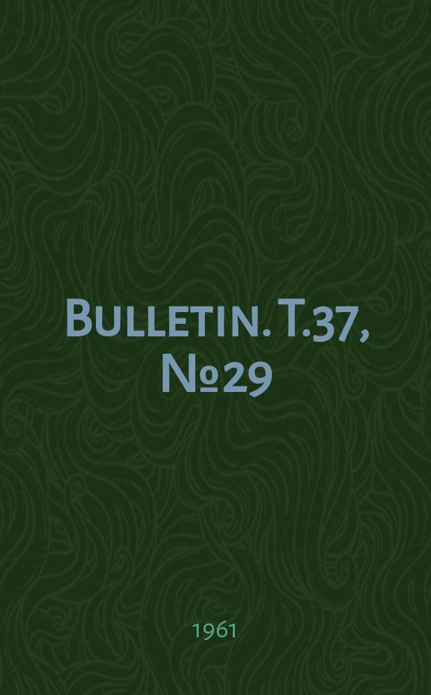 Bulletin. T.37, №29 : Poissons antarctiques recoltés par l'expédition belge Iris
