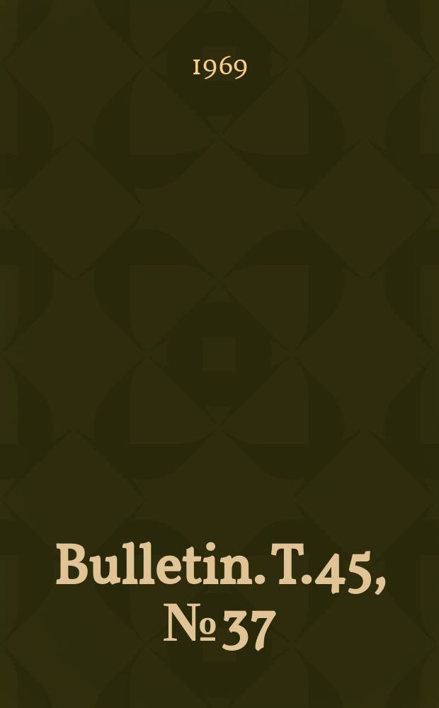 Bulletin. T.45, №37 : Liste du matériel typique conservé dans les collections entomologiques de l'Institut royal des sciences naturelles de Belgique