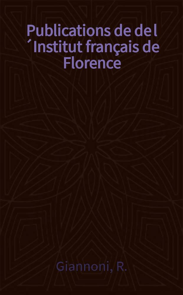 Publications de de l´Institut français de Florence : Firenze, Ed. Sansoni Antiquariato. №12 : La fortune litteraire d´Alain - Fournier Italie