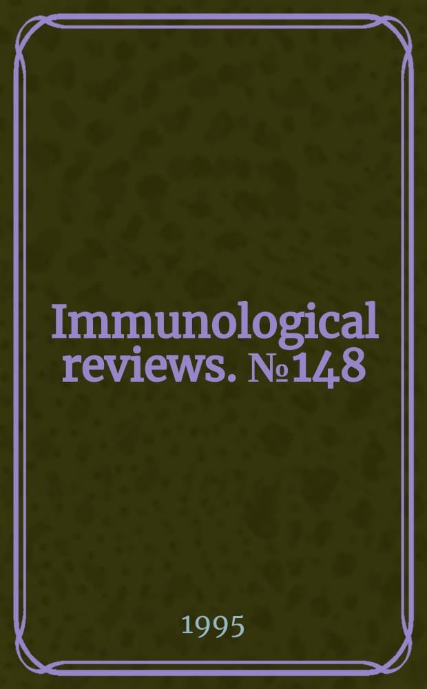 Immunological reviews. №148 : (Gene targeting in immunology)