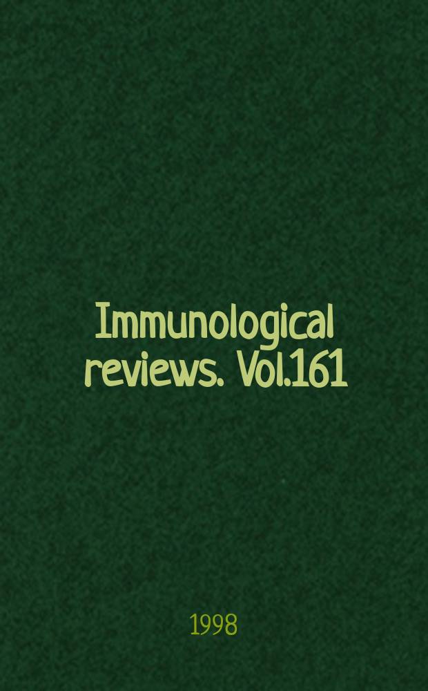Immunological reviews. Vol.161 : Ecto-enzymes of lymphocytes