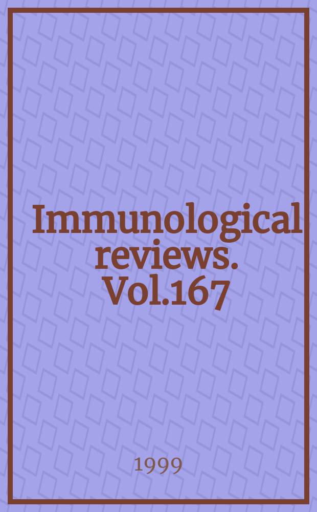 Immunological reviews. Vol.167 : Genomic organisation of the MNC