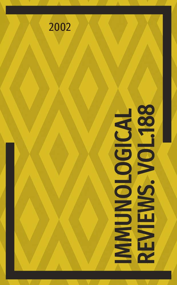 Immunological reviews. Vol.188 : Immunity to cancer