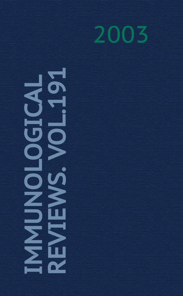 Immunological reviews. Vol.191 : T cell activation