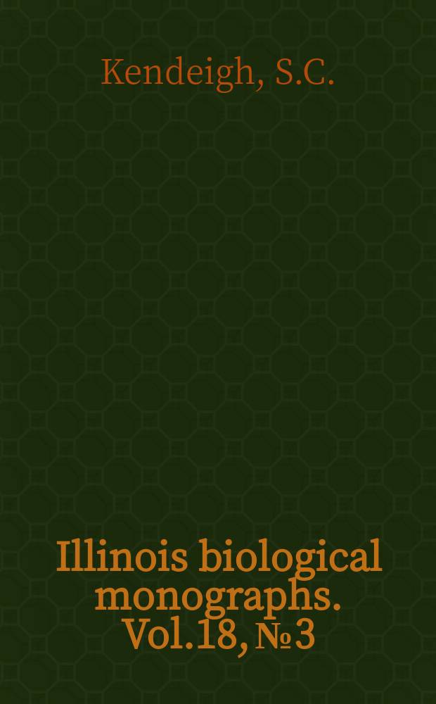 Illinois biological monographs. Vol.18, №3 : Territorial and mating behavior of the house wren