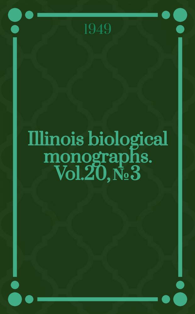 Illinois biological monographs. Vol.20, №3 : Minimum areas for different vegetations