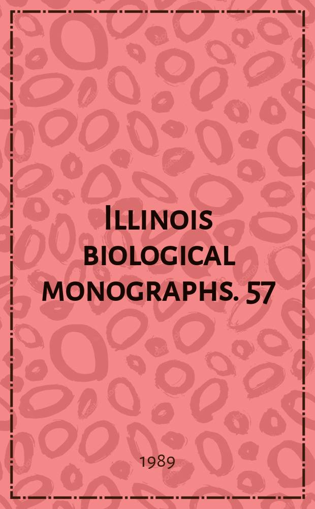 Illinois biological monographs. 57 : Biochemical evolution in the slimy ...