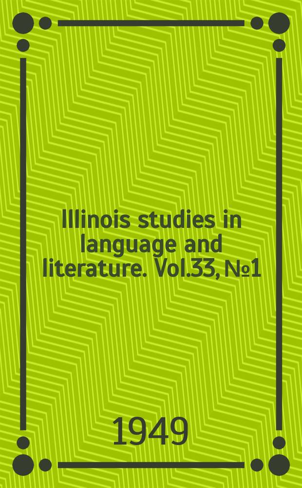 Illinois studies in language and literature. Vol.33, №1/2 : La correspondance Marcel Proust