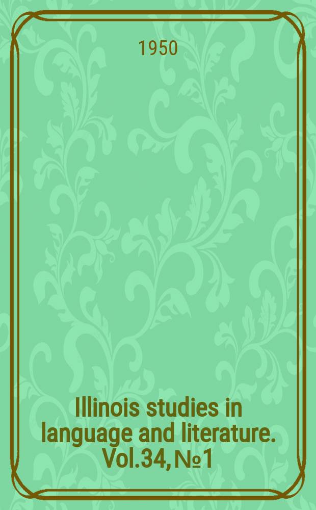 Illinois studies in language and literature. Vol.34, №1/2 : Comic theory in the sixteenth century