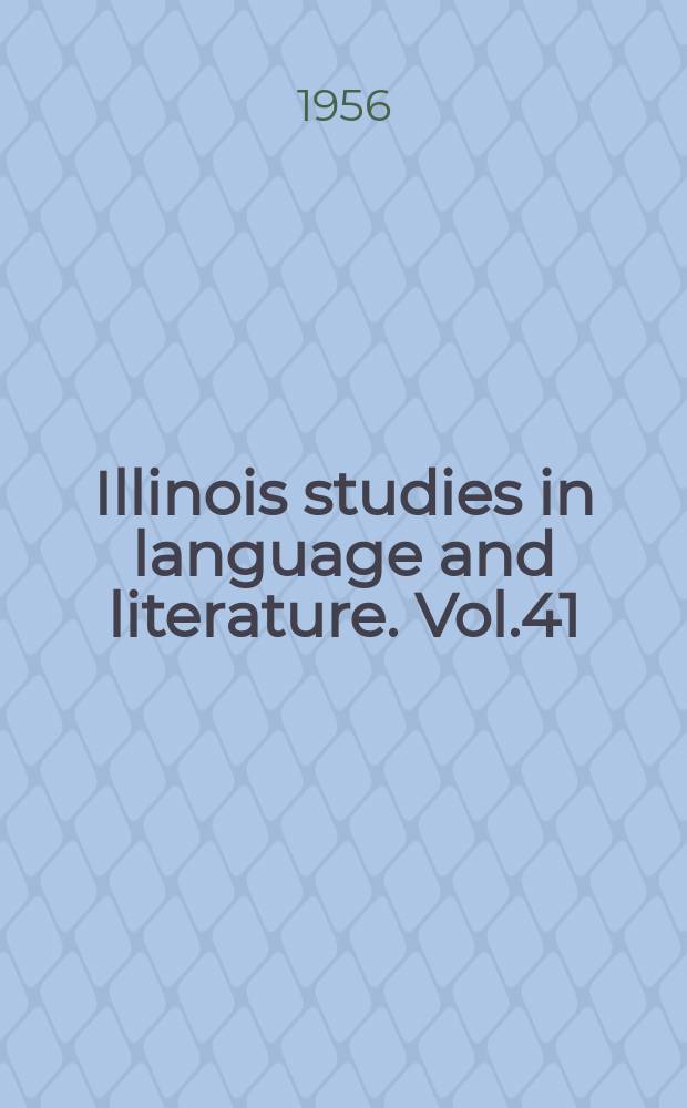Illinois studies in language and literature. Vol.41 : John Heywood's works and miscellaneous short poems