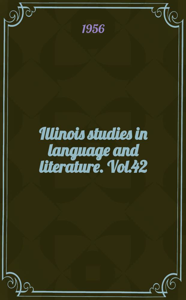 Illinois studies in language and literature. Vol.42 : Samuel Johnson editor of Shakespeare