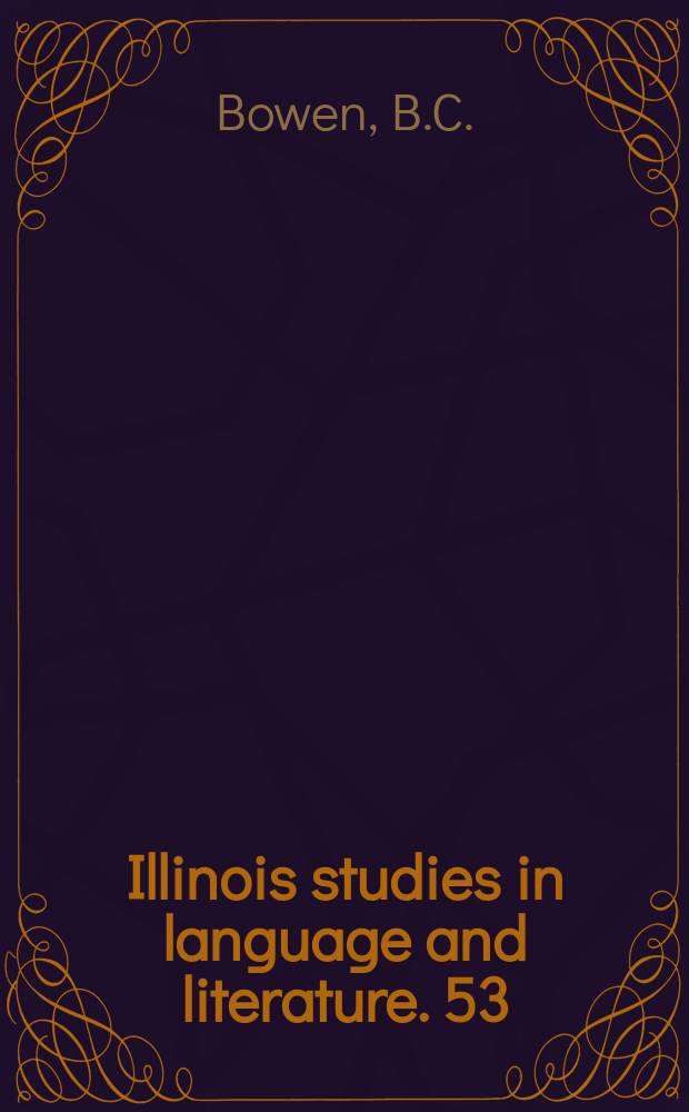 Illinois studies in language and literature. 53 : Les caractéristiques essentielles de la farce française et leur survivance dans les années 1550-1620