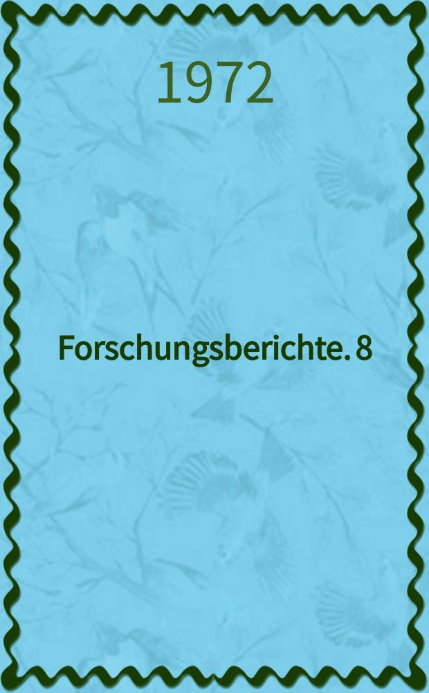 Forschungsberichte. 8 : Sprache - Sprecher- Sprechen