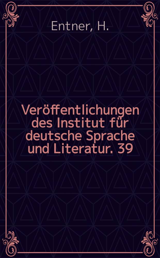 Veröffentlichungen des Institut für deutsche Sprache und Literatur. 39 : Frühhumanismus und Schultradition in Leben und Werk des Wanderpoeten Samuel Karoch von Lichtenberg