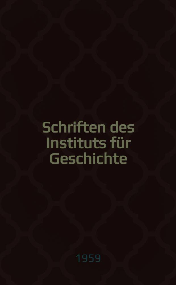 Schriften des Instituts f&uuml;r Geschichte : Reihe 3. Vortr&auml;ge, Tagungen und Abhandlungen des Institut f&uuml;r Chemnitzer. Bd.4 : Probleme der zeitgeschichtlichen Lehre Forschung