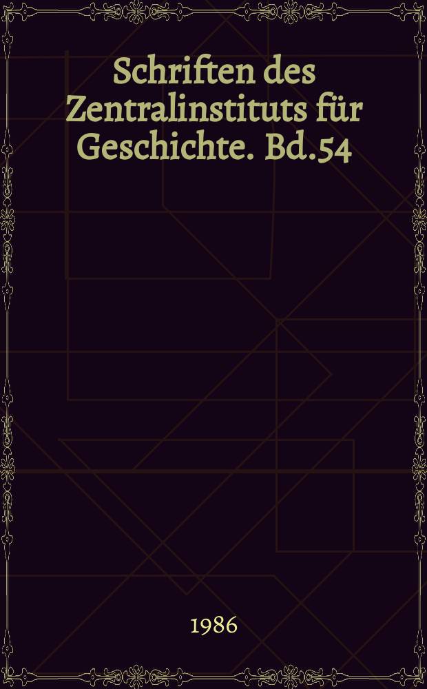 Schriften des Zentralinstituts für Geschichte. Bd.54 : Von Stein zu Hardenberg